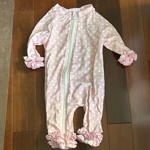Pink Polka Dot Kids One Piece